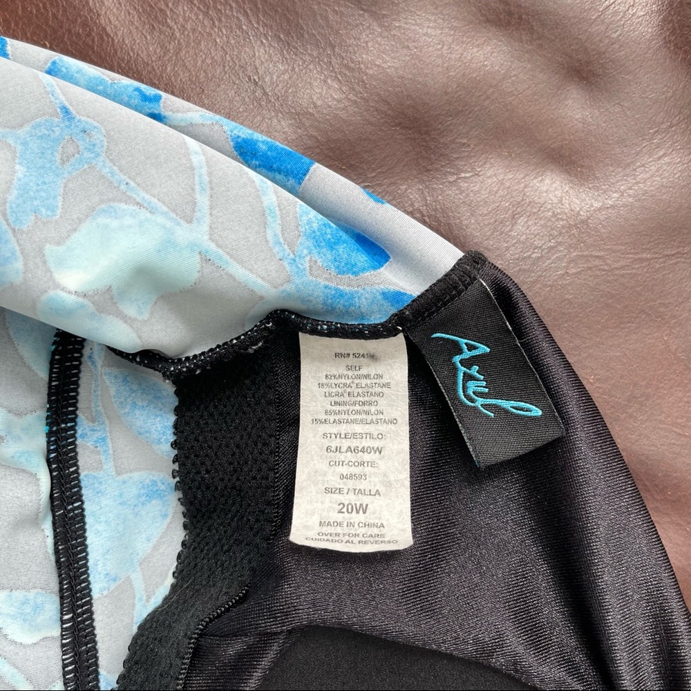Azul by Maxine of Hollywood Empire Waist Swim Dress - 20W - Picture 3 of 3